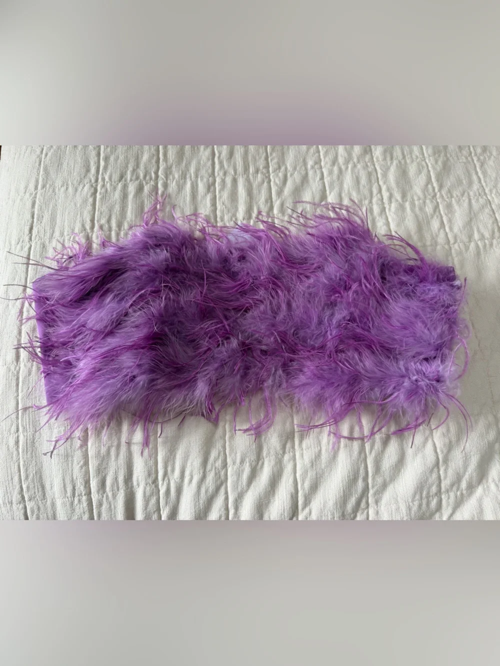 Nasty Gal Feathered Purple crop top